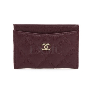 샤넬 캐비어 클래식 카드홀더 금장_AP0213