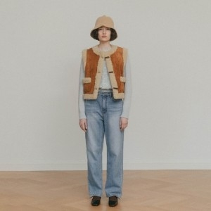 시엔느 Cambon Shearing Vest Beige 120111
