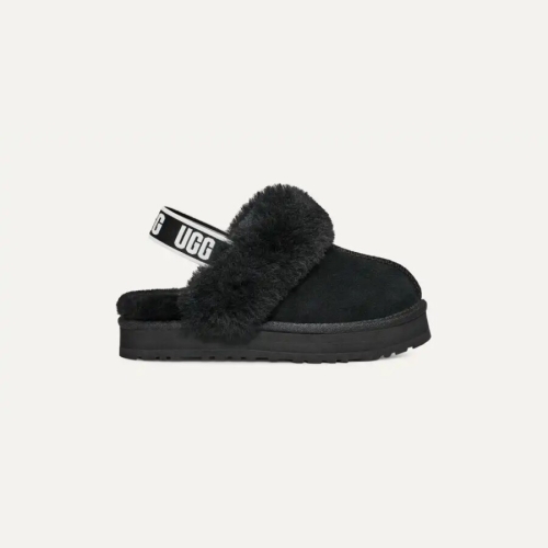 UGG 프리미엄 for kids 로고 밴딩 퍼 카라 플랫폼 샌들 펀케트 1130395K _BLK 1674303002