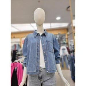 Ab.f.z 세이브존05 빅포켓 스티치 크롭 데님 셔츠 lfy3qb33 S16852461