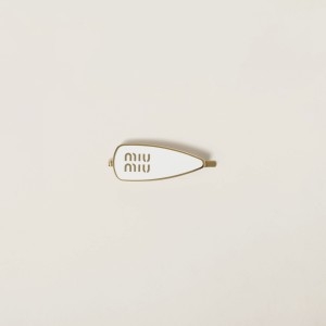미우미우 에나멜 메탈 헤어 클립_5IF147 2F6T F0009