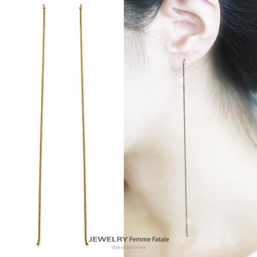 쥬얼리팜므파탈 14K 11CM 롱 라인 핀 이어링 - 에누리 가격비교