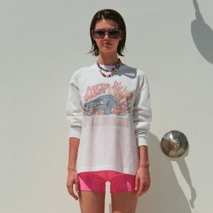 랭글러 우먼즈 스탠다드 레이싱 썸머 긴팔티셔츠 화이트 124558