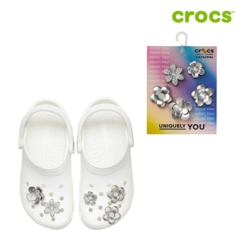 크록스 모코크롬 실버 플라워 5개 세트_10013258