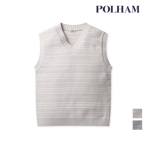 폴햄 남성 텍스처드 브이넥 니트 베스트 PHD2ES1320
