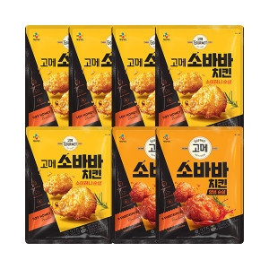 CJ제일제당 고메 소바바치킨 소이허니 순살 375g x 5개 + 양념순살 375g x 1개