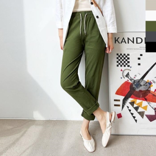 오노마 ONM 20대룩 여자 9부 시원하고 한밴딩바지 여성팬츠 10683059A