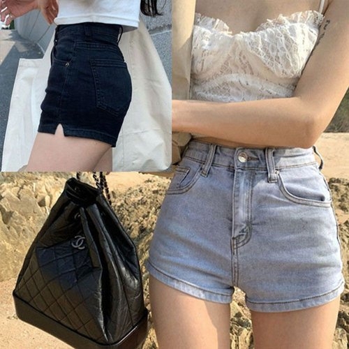 알티피아 여름 데님 핫팬츠 숏팬츠 힙업효과 옆트임 짧은 바지 WE97DB6