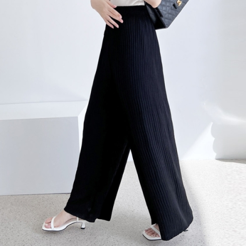 리빌모아 여자 플리츠 프릴 블랙 와이드 팬츠 DJW-PTS-SGSSP244-블랙