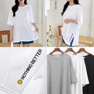 위쉬몰 NO 스마일옆트임반팔티 G929H407 빅사이즈 S17051996