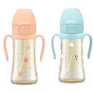 그로미미 PPSU 피치플라워 빨대컵 300ml