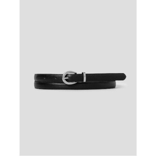 에잇세컨즈 리얼레더 15mm 더블 버클 벨트 블랙 19478OWY25