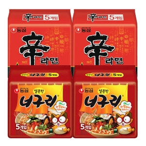 농심  신라면10개 + 얼큰한너구리10개