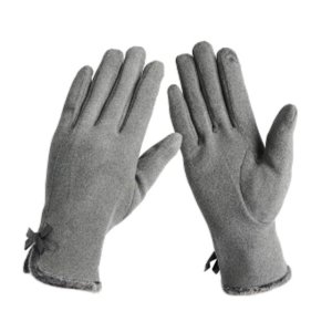 체리쉬 리본 터치장갑 그레이 스마트 여자 보온 장갑 WFCF9C7