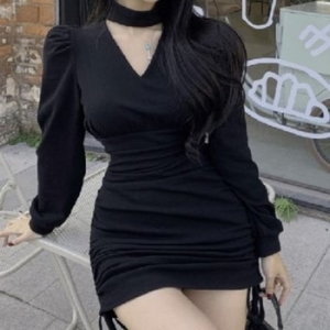 프롬 드레스 홀터넥 미니 A라인 이브닝 이브닝드레스 WD8C410