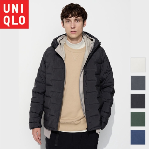 유니클로 남성 퍼프 테크 파카 화이트_470118