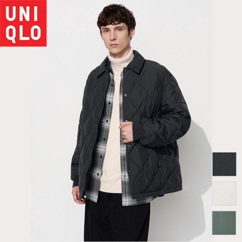 유니클로 남성 퍼프 테크 퀼팅 자켓 깔깔이 재킷 블랙_472293