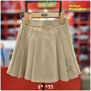 인디고뱅크키즈 봄 가을 데일리하게 입기 좋아 계속 손이 가는 속치마 포함 우븐 플리츠 스커트 IKWH24851