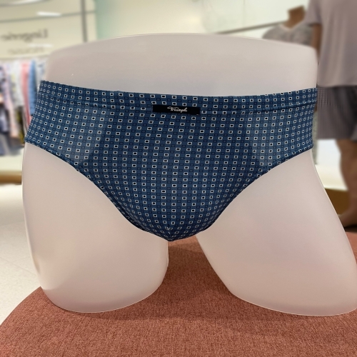 트라이엄프 TDMBF713BU 블루 기하학 나일론 남성 삼각팬티