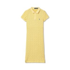 폴로랄프로렌 원피스 캐주얼 데일리 노란 반팔 카라 면 원피스 SG8514