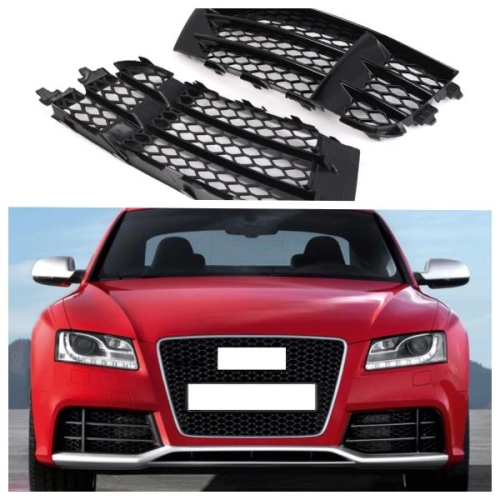 아우디  자동차 앞 범퍼 안개등 프레임 벌집 그릴 A5 RS5 2008-2016 8T0807681 광택 블랙 하단 그리드 액