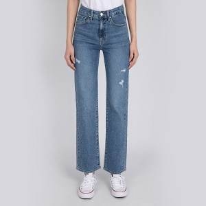 게스 여성 청바지 뉴 슬림 스트레이트 미디엄블루 YN1D6050