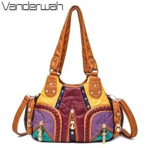 하이 퀄리티 부드러운 암소 가죽 숄더 크로스바디 백 럭셔리 다층 캐주얼 핸드백 여성 토트 Sac2024