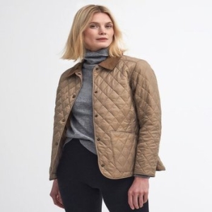 바버 여성 베이지 Annandale 퀼팅 재킷 URJA4F314I2