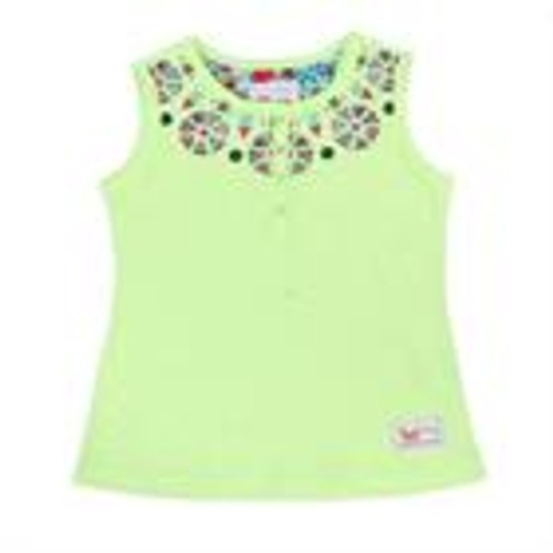 ASK주니어 여아 꽃프린트 슬리브리스 티셔츠 (JU2MTT541FL)