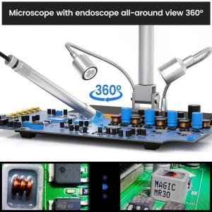 맥스 geek-AD409 Pro ES 디지털 현미경 전자 제품 수리 및 납땜 모니터용 내시경 FHD 화면 Andonstar