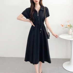 오노마 ONM 단아함 캐주얼 퍼프소매 여성 레이스업 원피스 17065961