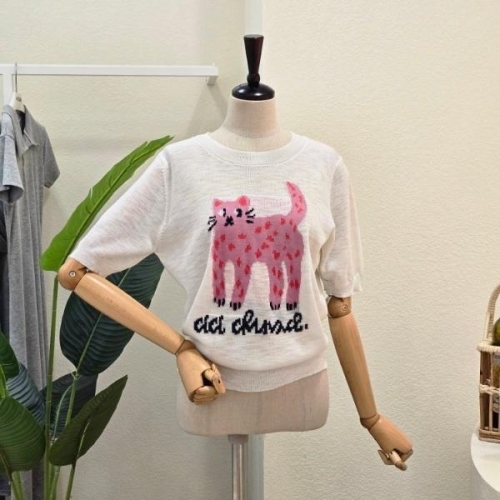 포커스 FM4E3KT30493_캣츠 레터링 라운드 니트