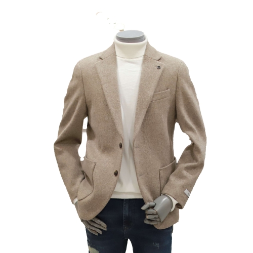 BON 베이지 카미치아 울 부클 져지 캐주얼 재킷 BN3FEA231