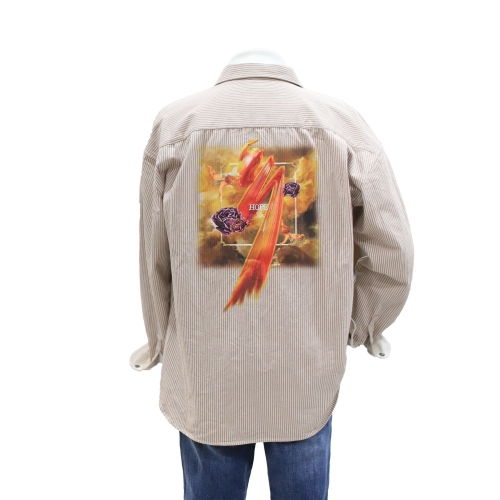 BON 베이지 HOPE 아트웍 오버핏 셔츠형 재킷 BN2FBA633