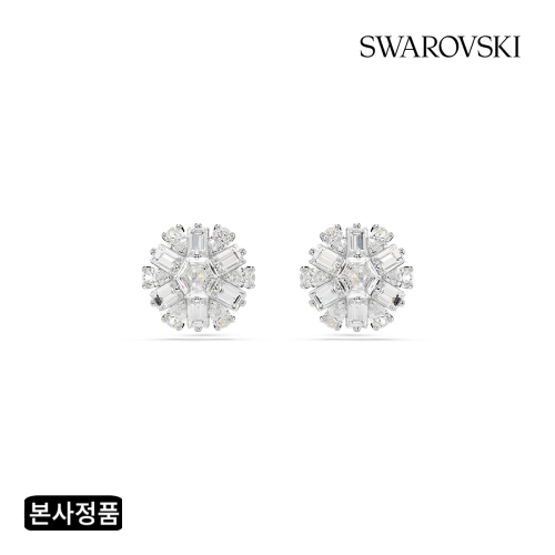 스와로브스키  여성 Idyllia 로듐 스터드 귀걸이_5691483