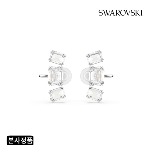 스와로브스키 여성 Millenia 로듐 클립 귀걸이_5701274