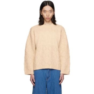 가니 베이지 울 코튼 스웨터 242144M201002 97389643