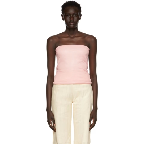핑크 Kwaidan Editions 패딩 저지 튜브탑 212006F111001