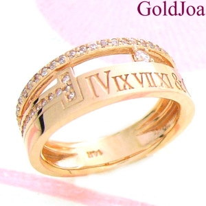 메디쉬재팬 럭셔리 세련된 핑크골드 큐빅 14k반지 gt-gt500r 선물