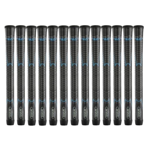 Winn  Grips 62DT-JBK Dri-Tac 2.0 시리즈 어드밴스 폴리머 기술, 9피스 골프 그립 번들-중간 사이즈 +0.16c