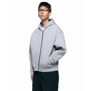 인사일런스 백로고 스쿠바 후드 집업 MELANGE GREY IM2C4TO07MG