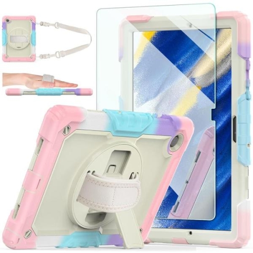 삼성전자 갤럭시 탭 A8 10.5 2022 출시용 케이스모델 SMX200X205X207 태블릿 모델용 폴리오 스탠드 커버 케이스 퍼플 Pu..