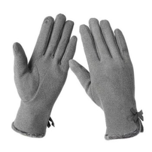 체리쉬 여성용 그레이 터치 리본 장갑 겨울 장갑_WFB2325