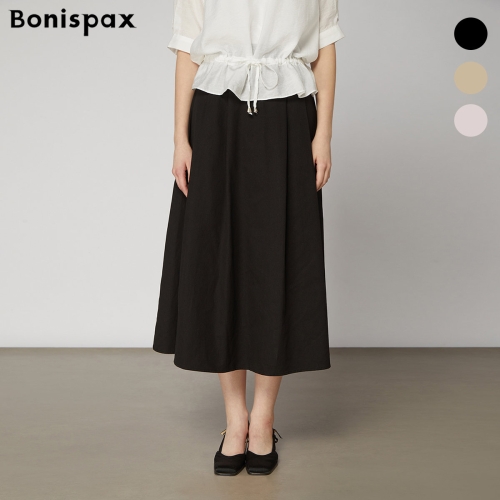 보니스팍스 클래식 코튼 핀턱 롱 스커트 XO7SK007M0