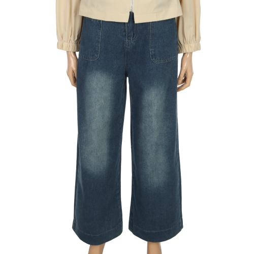 보니스팍스 여성의류 와이드 워싱 데님 팬츠 XO7PT020M0