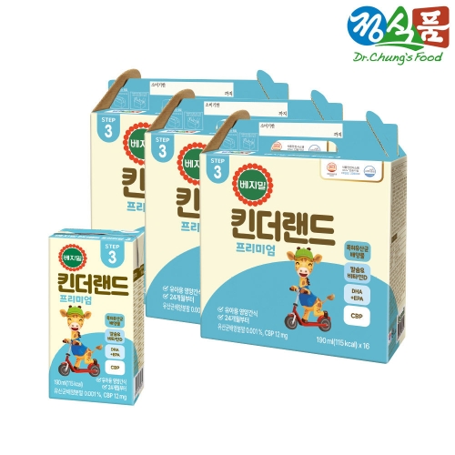 정식품 베지밀 킨더랜드 프리미엄 3단계 190ml