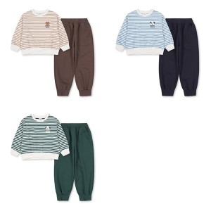 탑텐키즈 탑텐 베이직 미니테리 스트라이프 셋업 MKE3IP1101