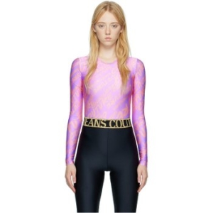 퍼플 프린트 보디수트 222202F358012