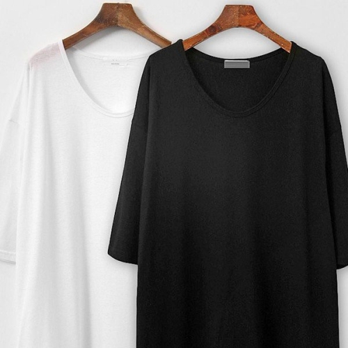 시드마켓 가십걸유넥라운딩티 407G569S 빅사이즈 여성