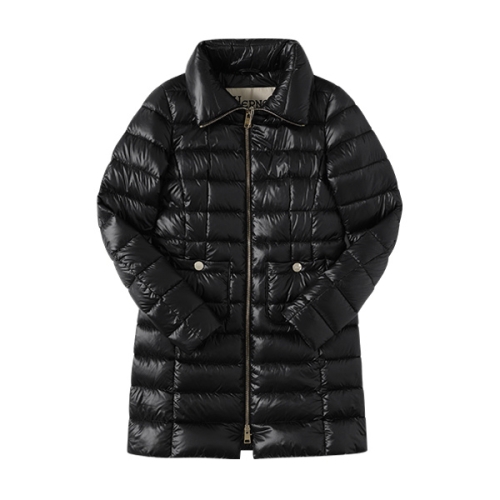 에르노 여성 마리아 블랙 롱패딩_PI0002DIC 12017 9300